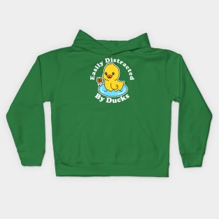 Easily Distracted By Ducks Kids Hoodie